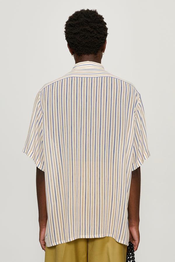 Cmmn Swdn Niels Sheer Shirt Blue Stripe