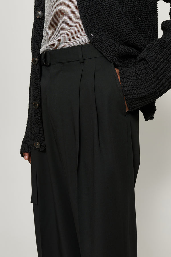 Cmmn Swdn Omari Double Pleated Trousers Black