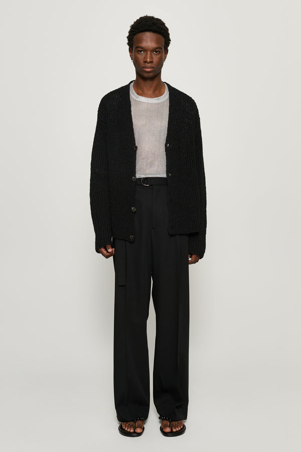 cmmn swdn Omari Double Pleated Trousers Black