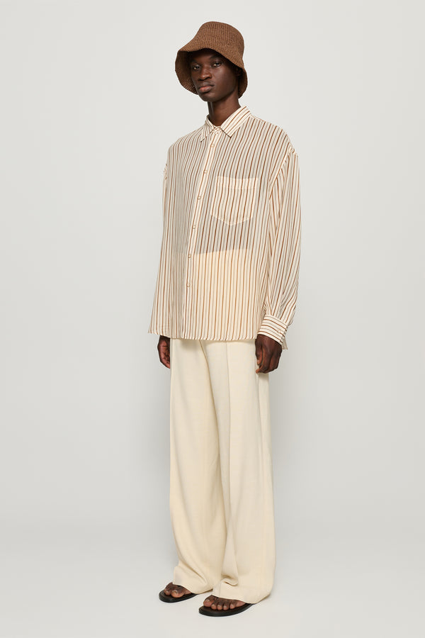 Cmmn Swdn Otto Wide Leg Trousers Cream