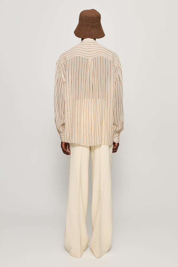Cmmn Swdn Otto Wide Leg Trousers Cream