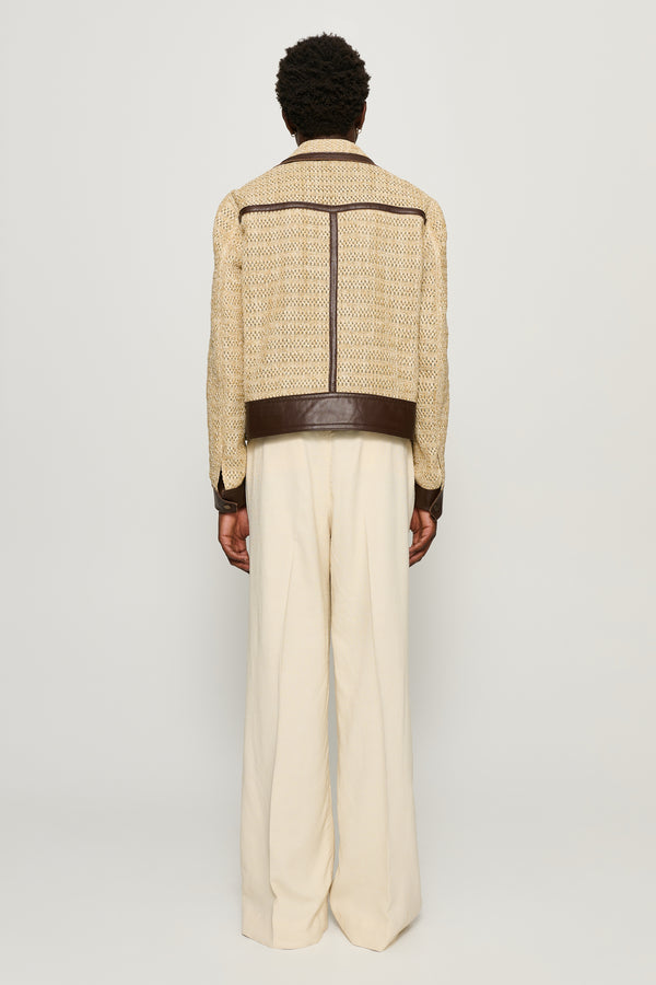 Cmmn Swdn Raf Raffia Blouson Jacket Natural