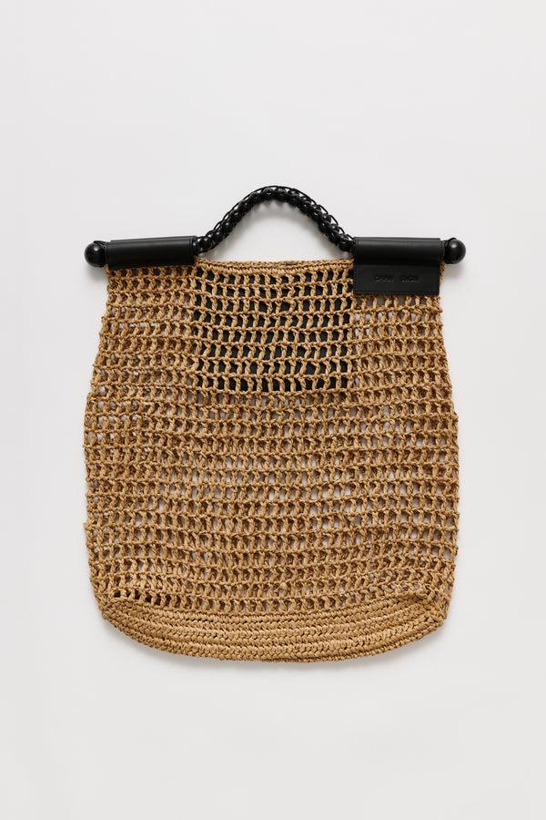 Cmmn Swdn Raffia Tote Natural/Black Natural