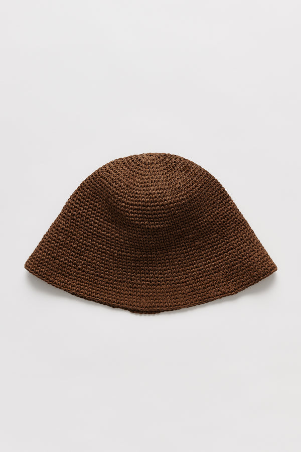 Cmmn Swdn Straw Bucket Hat Brown