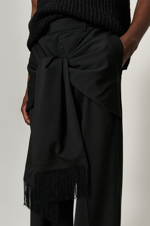 Cmmn Swdn Tai Knot Trousers Black