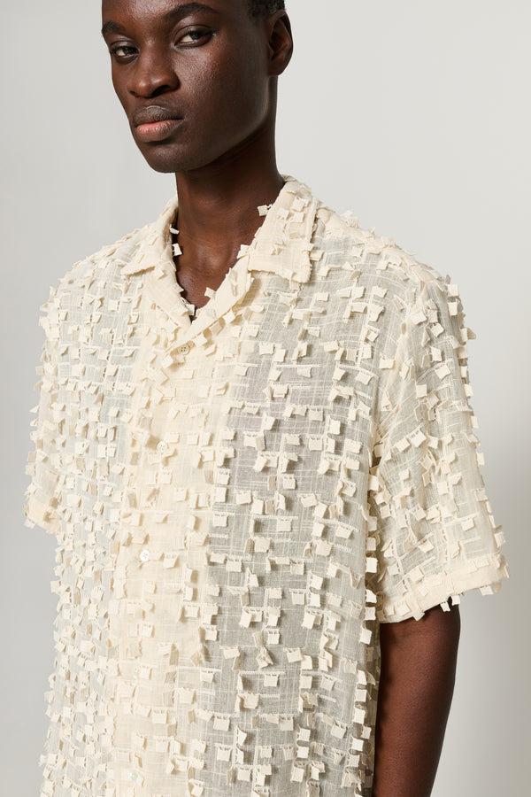 Cmmn Swdn Ted Embroidered Shirt Ecru