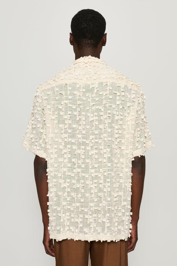 Cmmn Swdn Ted Embroidered Shirt Ecru