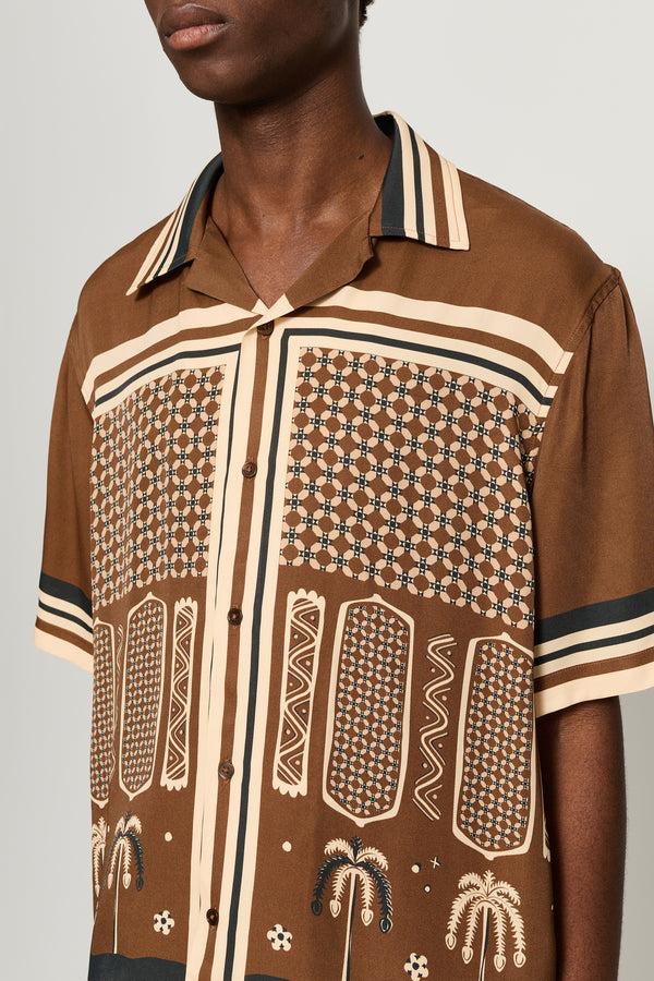 Cmmn Swdn Ted Printed Shirt Brown