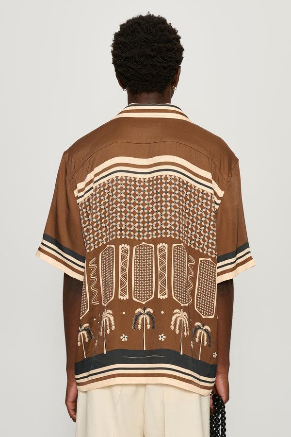 Cmmn Swdn Ted Printed Shirt Brown