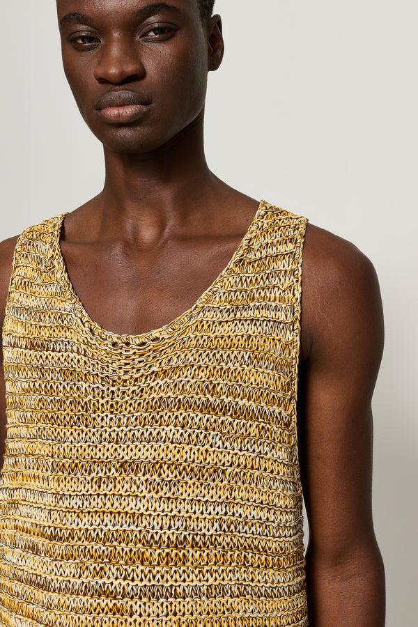Cmmn Swdn Tigran Loose-Knit Vest Melange
