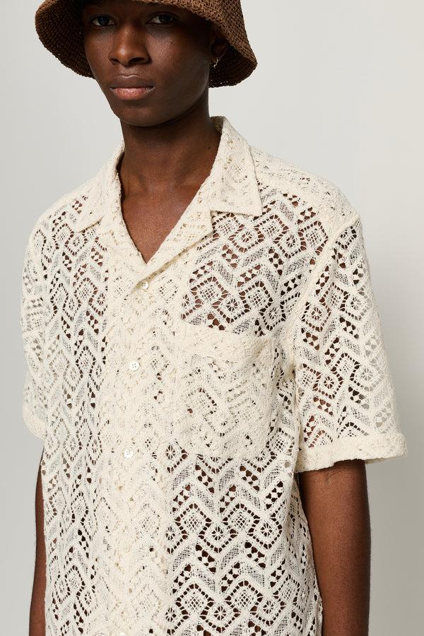 Cmmn Swdn Ture Cotton Lace Shirt White