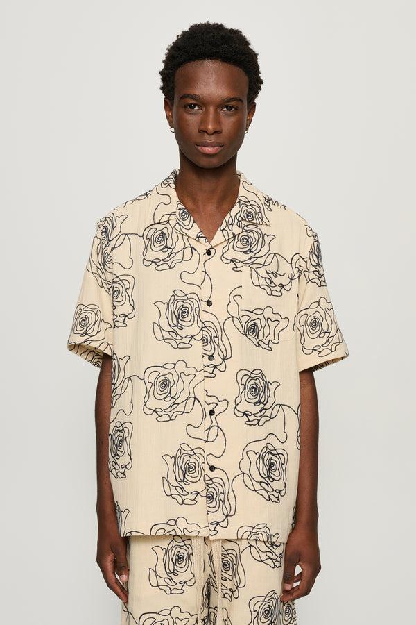 Cmmn Swdn Ture Embroidered Shirt Ecru