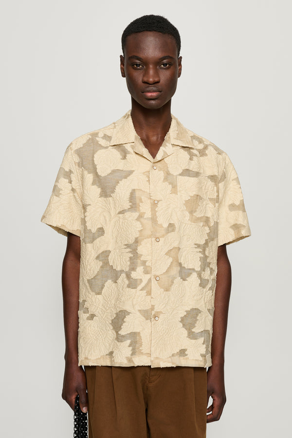 cmmn swdn Ture Floral Jacquard Shirt Cream