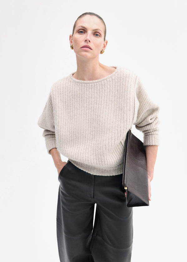 co Batwing Sweater in Silk Cashmere Arctic