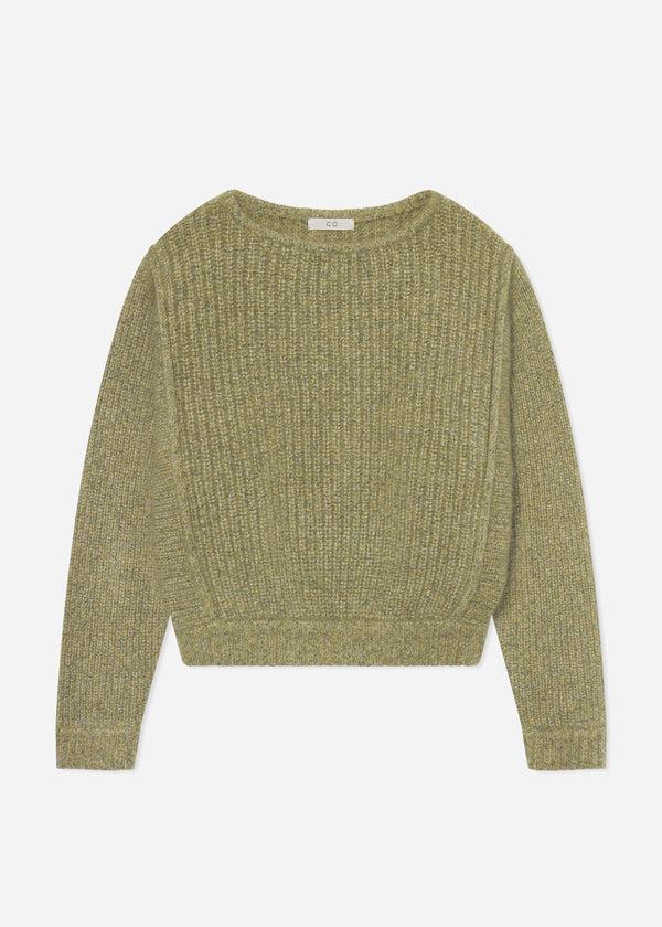 Co Batwing Sweater In Silk Cashmere Mossy
