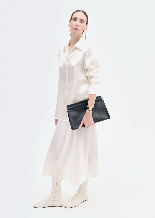 Co Bias Cut Slip Skirt In Silk Ivory