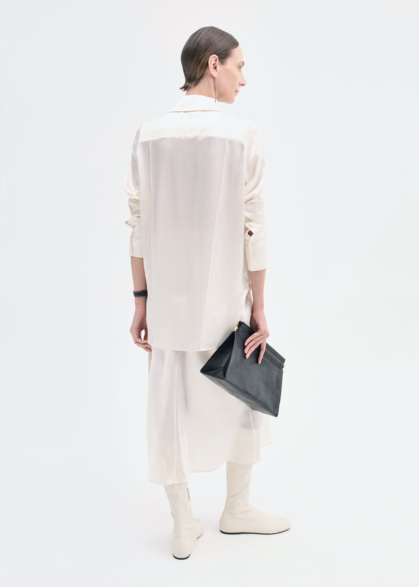 Co Bias Cut Slip Skirt In Silk Ivory