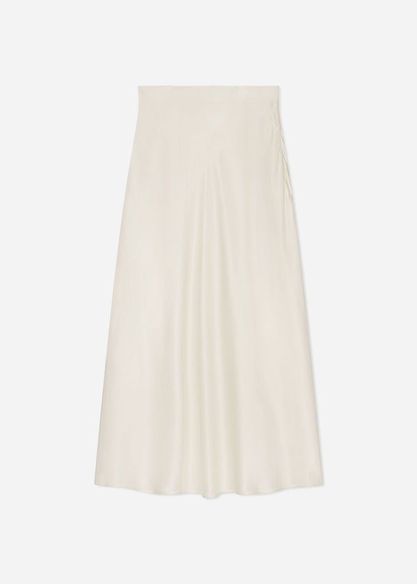 Co Bias Cut Slip Skirt In Silk Ivory