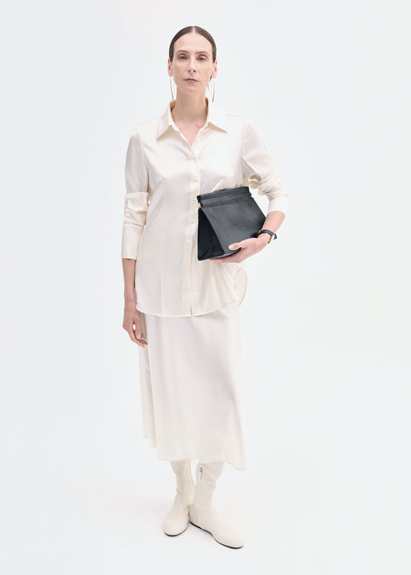 co Bias Cut Slip Skirt in Silk Ivory