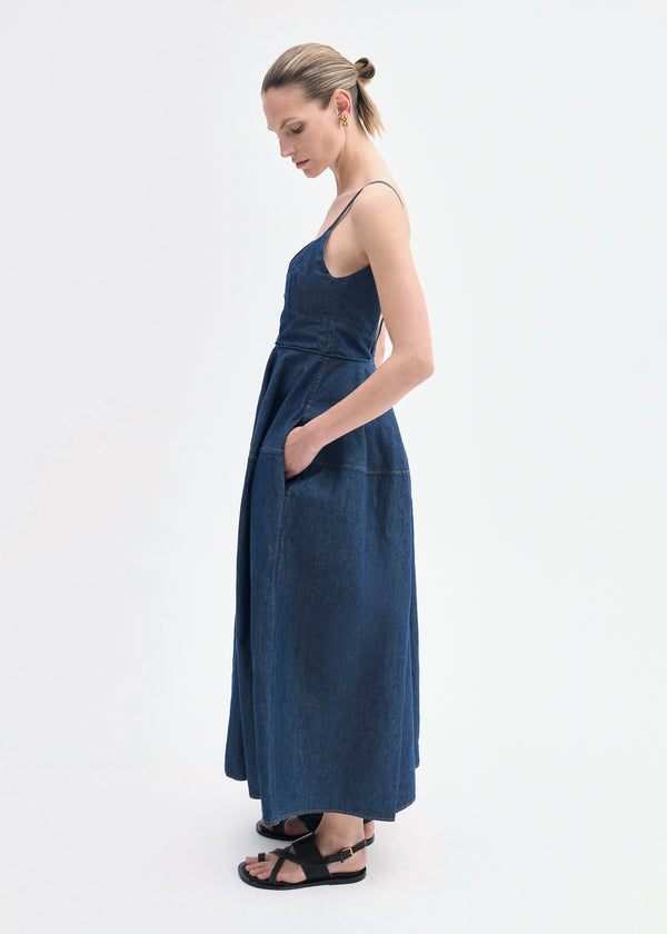 Co Camisole Dress In Chambray Indigo