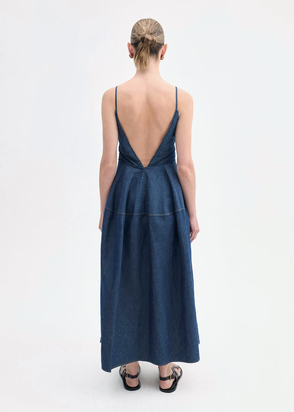 Co Camisole Dress In Chambray Indigo