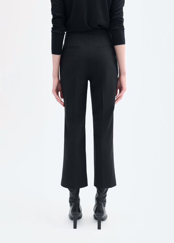 Co Cropped Cigarette Trouser In Virgin Wool Black