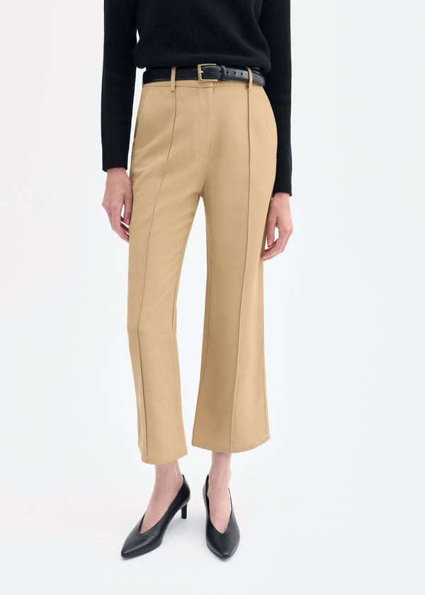 Co Cropped Flared Pant Camel