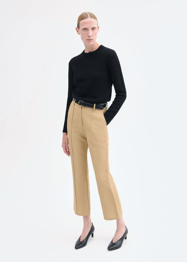 co Cropped Flared Pant Camel