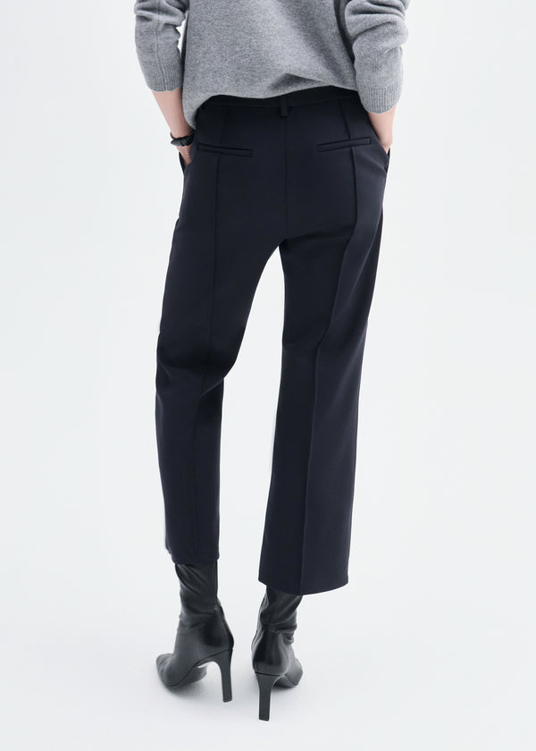 Co Cropped Flared Pant In Scuba Black
