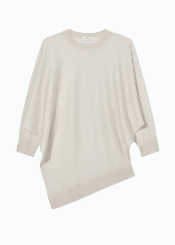 Co Draped Knit Top In Fine Cashmere Ivory