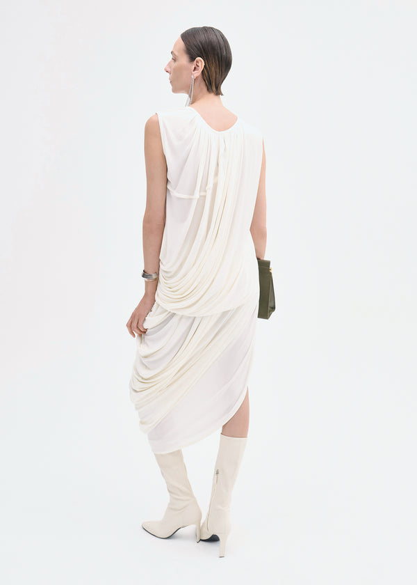 Co Draped Skirt In Crepe Jersey Ivory