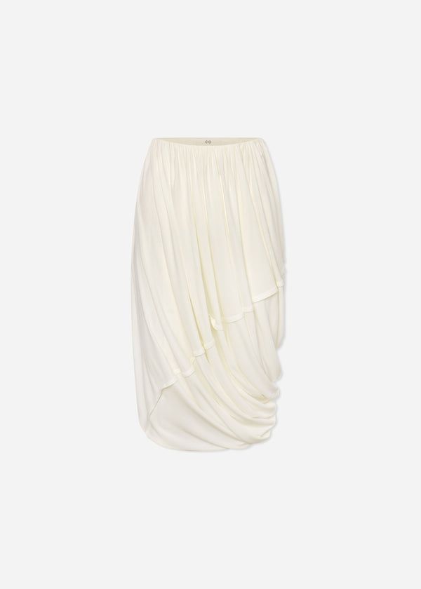 Co Draped Skirt In Crepe Jersey Ivory