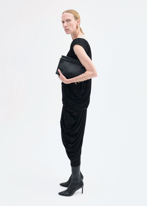 Co Draped Top In Crepe Jersey Black