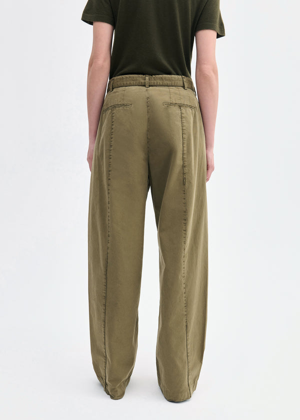 Co Drop Waist Pant In Cotton Twill Olive