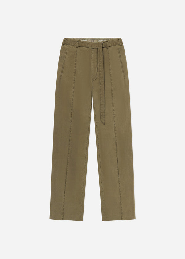 Co Drop Waist Pant In Cotton Twill Olive