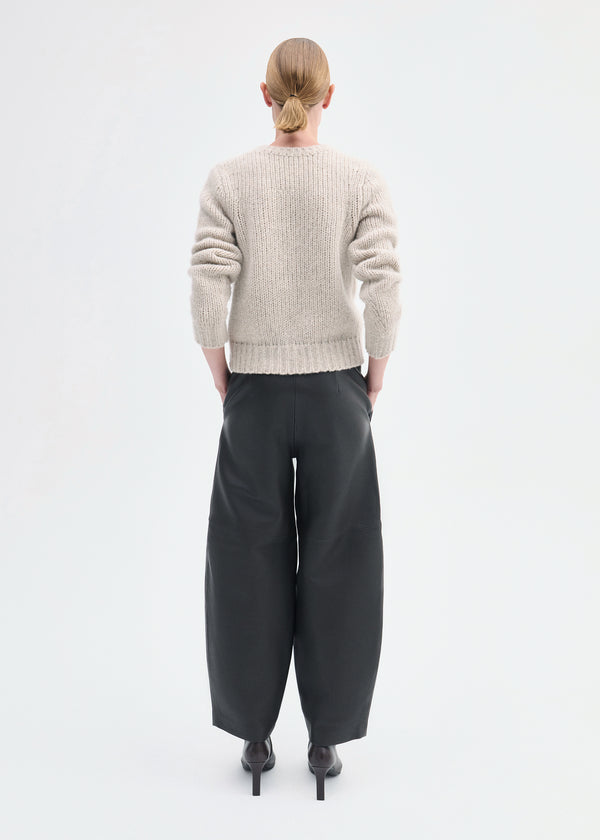 Co Fitted Crew In Cashmere Silk Arctic