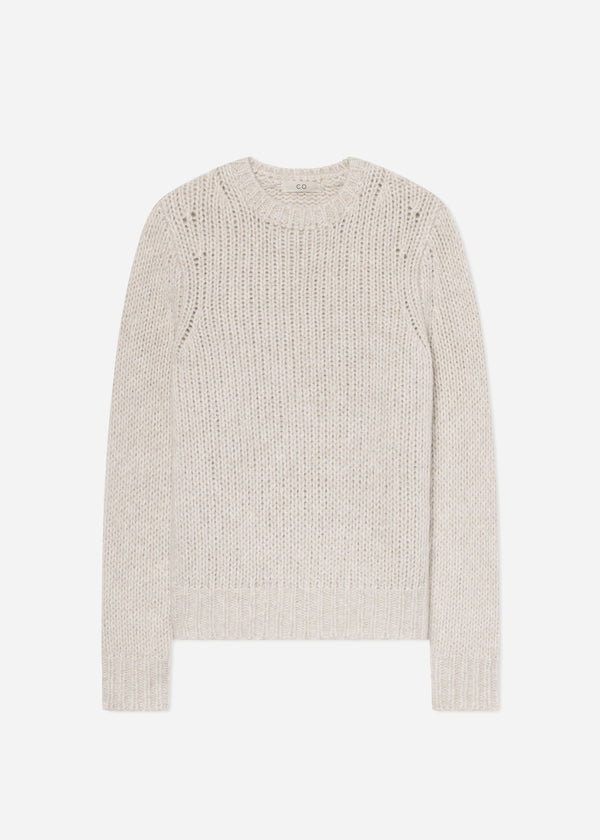 Co Fitted Crew In Cashmere Silk Arctic