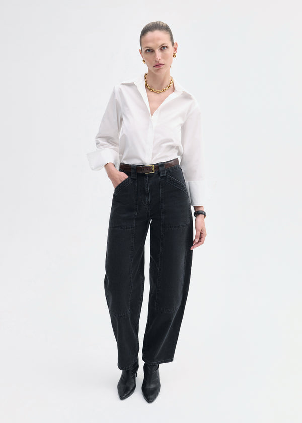 Co Fitted Shirt In Cotton Poplin White