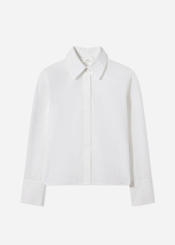 Co Fitted Shirt In Cotton Poplin White