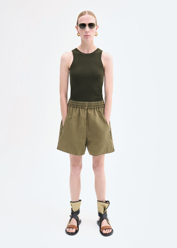 Co Fitted Tank In Fine Cashmere Olive
