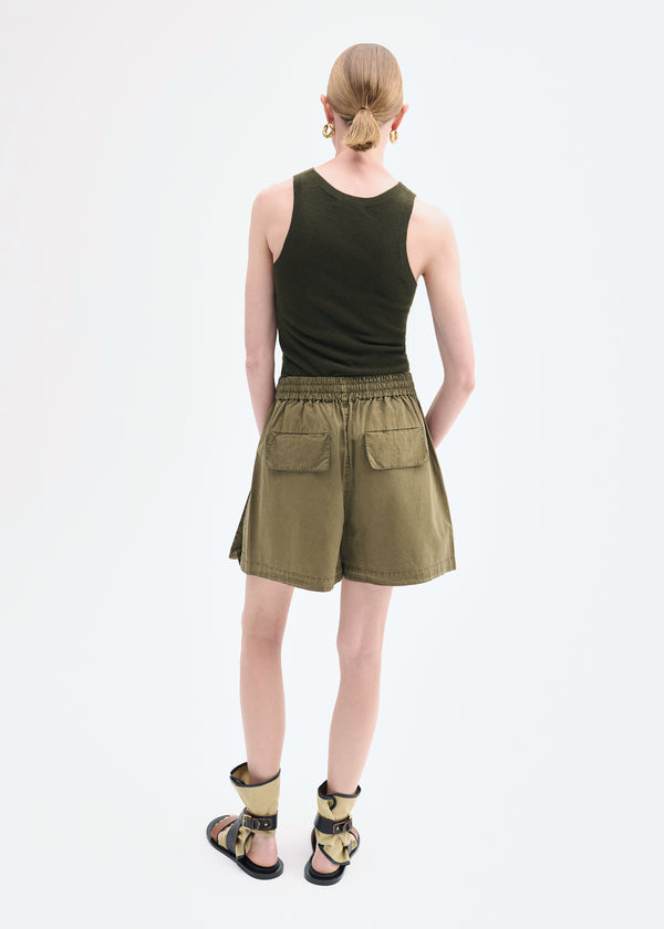 Co Fitted Tank In Fine Cashmere Olive