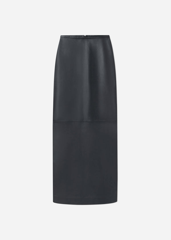 Co Full-Length Pencil Skirt In Leather Black