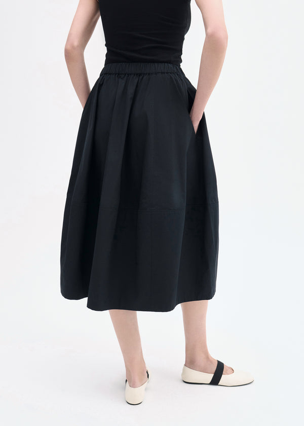Co Full Skirt In Cotton Poplin Black