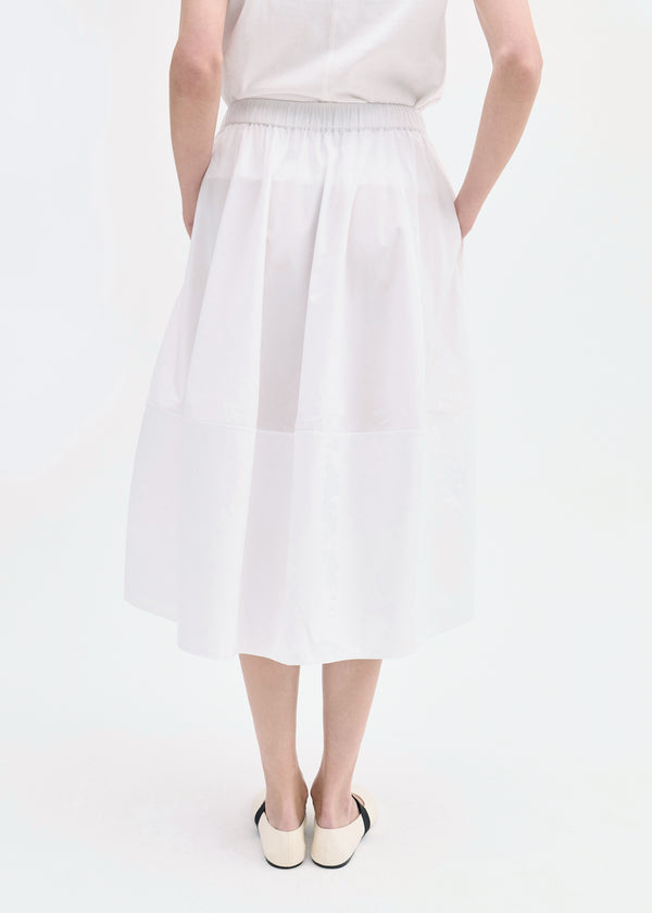 Co Full Skirt In Cotton Poplin White