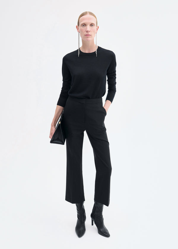 Co Long Sleeve Crew In Fine Cashmere Black