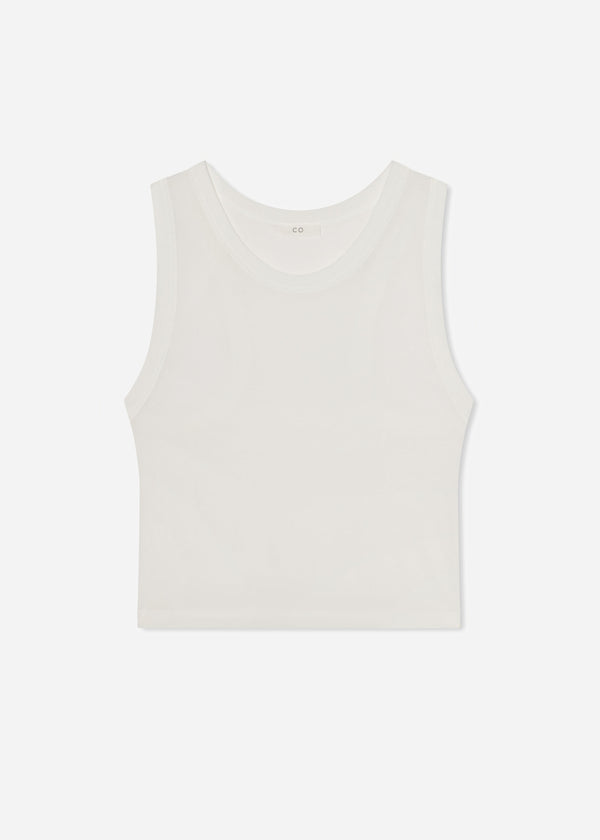 Co Loose Tank In Slub Jersey White