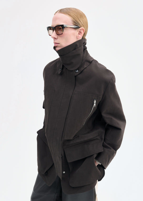 Co Oversized Field Jacket Chocolate