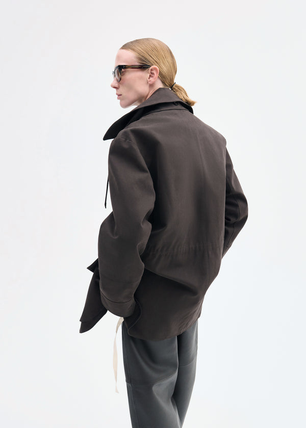 Co Oversized Field Jacket Chocolate