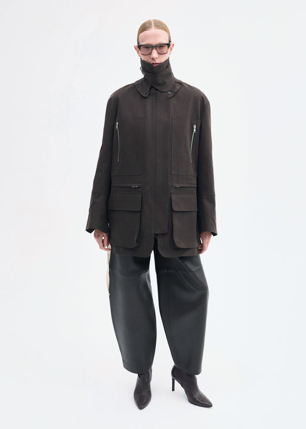 Co Oversized Field Jacket Chocolate