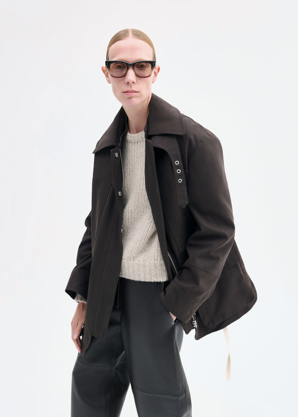 co Oversized Field Jacket Chocolate